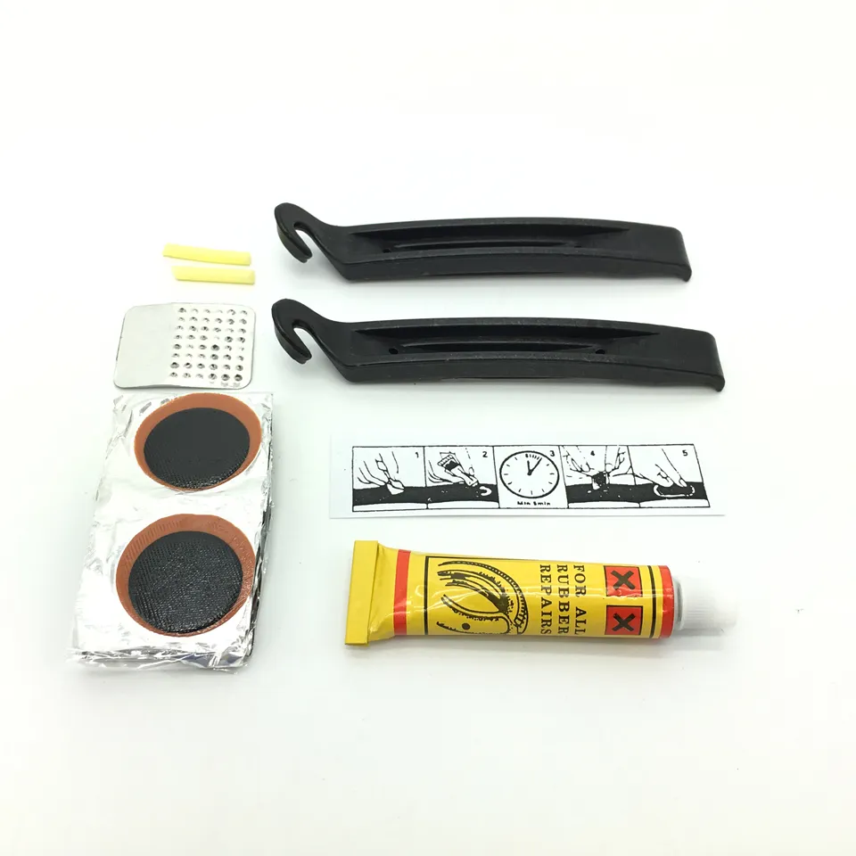 Bike Tire Repair Kits Fiets Reparatie Tools Gereedschap Fietsaccessoires Rubber Patch Lijm Hendel Voor Fietsen Draagbare Kits Sets