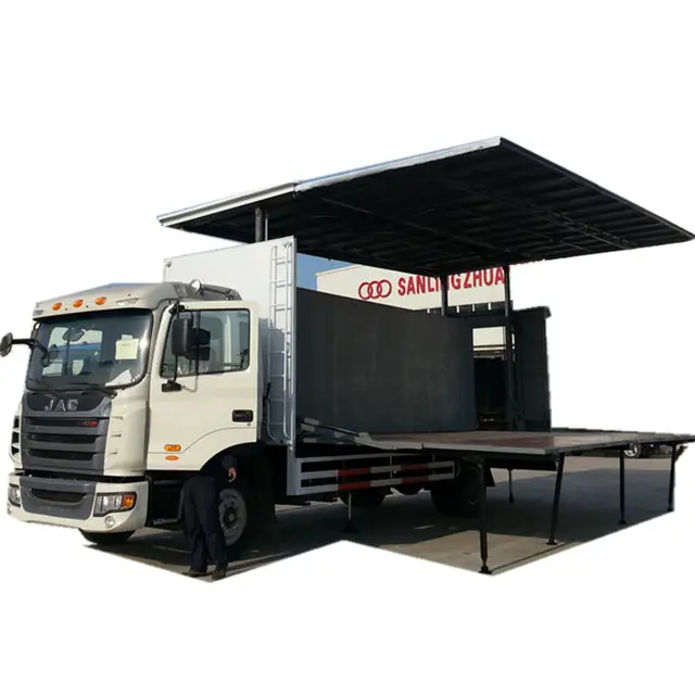 Торговая марка Foton 4x2, мобильный грузовик 6 м x 6 М 21 м2, выставочный грузовик с крыльями и светодиодным дисплеем, индивидуальный дизайн