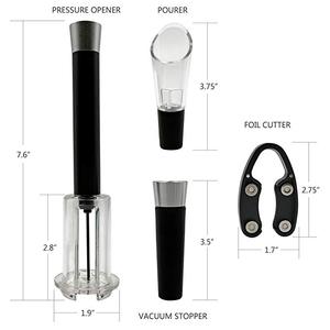 למעלה מכירת ואקום לחץ אוויר משאבת יין מחט בקבוק פותחן מתנת סט עבור לברמן ערכת - Product Image 2