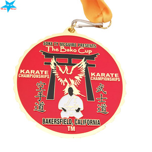 China fabricación precio barato maratón medalla de deporte <span class=keywords><strong>estrella</strong></span> de cinco puntas de Metal medallas - Product Image 2