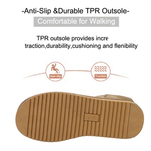 Custom Classic Winter Durable Warm Genuine Leather Soft Soft Snow Botines de piel de oveja para mujer Castaño - Product Image 5