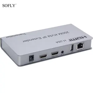 SOFLY Fabrika Fiyat Sıcak Satış HD ses video TX ve RX H.264 200 M HDMI KVM Extender 1080 p