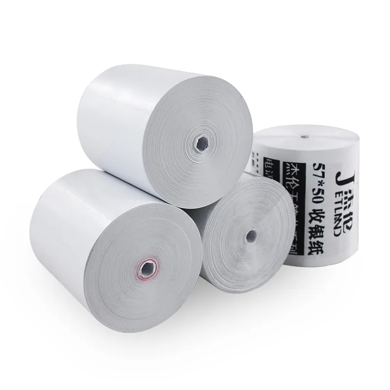 Jetland Thermisch Papier 57 Mm X 25 Mm Coreless Mini Ontvangst Papier, 10 Rolls