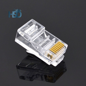 Lot de 100 connecteurs mâles Ethernet RJ45 CAT5E 8 broches Type 8P8C en cuivre pur, plus de 1000 cycles de raccordement - Product Image 2