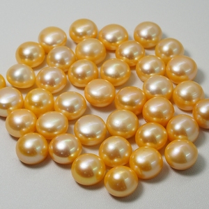 6.5-7ธรรมชาติวัฒนธรรมน้ำจืดรอบย้อมจีนโกลเด้นหลวมมุก - Product Image 1