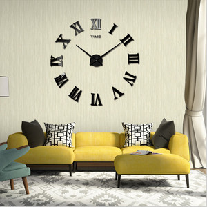 009 moderno grande Design digitale decorazione della <span class=keywords><strong>casa</strong></span> nero grandi orologi decorativi regalo unico orologio da parete horloge murale - Product Image 2