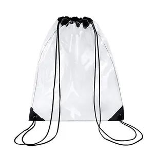 แฟชั่นที่กำหนดเองพลาสติกกันน้ำโปร่งใสกระเป๋าเป้สะพายหลัง PVC ช้อปปิ้งกระเป๋า