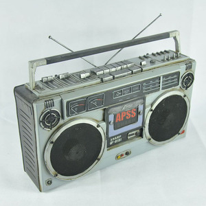 CY014 Radio rétro créative modè<span class=keywords><strong>le</strong></span> antique artisanale nostalgique sans fil ornements en métal artisanat bar décoration de la maison cadeau - Product Image 4