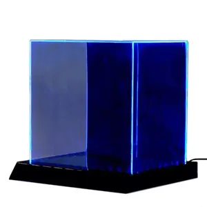 Индивидуальная прозрачная акриловая коробка для светодиодного дисплея с синим светом