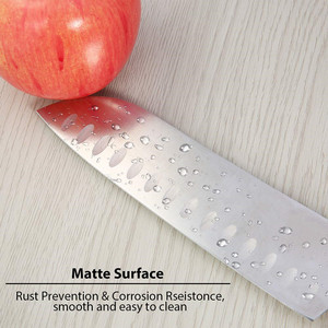 Razor sharp profesional cuchillo de cocina 7 pulgadas de acero inoxidable alemán japonés <span class=keywords><strong>santoku</strong></span> chef cuchillo - Product Image 3