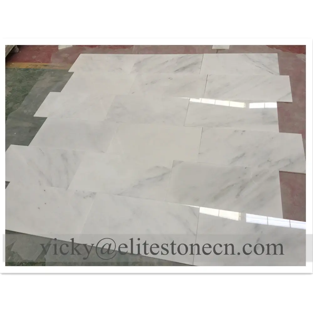 100% Natural Stone White marble Oriental White tiles 24x24 for flooring