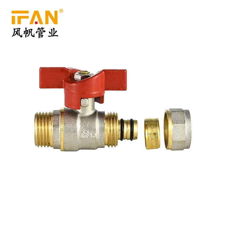 IFAN Ball Valve 1/2 Inch Cw617n Pex Gate Valve For Cw617n Brass Ball Valve For Gas Pipes and PEX Pipes