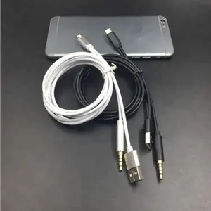 adaptador X 8 para iPhone 7 Plus, 2 en 1 enchufe de carga USB y 3,5mm Cable de Audio Aux coche adaptador de cargador