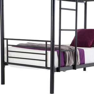 Free Sample Over Queen Futon Mika Vanilla Steel <strong>Single</strong> <strong>Double</strong> Full Twin Xl Metal <strong>Bunk</strong> <strong>Bed</strong> - Product Image 2