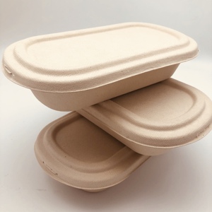 Boîte alimentaire jetable écologique compostable <span class=keywords><strong>de</strong></span> 1000 ml avec couvercle <span class=keywords><strong>en</strong></span> pulpe naturelle, boîte à emporter <span class=keywords><strong>en</strong></span> <span class=keywords><strong>fibre</strong></span> <span class=keywords><strong>de</strong></span> <span class=keywords><strong>canne</strong></span> à <span class=keywords><strong>sucre</strong></span> avec couvercle - Product Image 3
