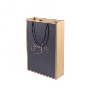 =papel bolsa de papel de Kraft marrón sac reutilisable la promoción de compras mano longitud <span class=keywords><strong>mango</strong></span> bolsa de ropa - Product Image 3