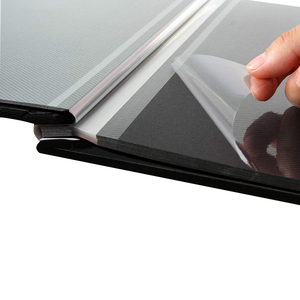 Carpeta de presentación de hojas autoadhesivas De Cuero Negro occidental DIY y álbum de fotos para soporte de regalo - Product Image 5