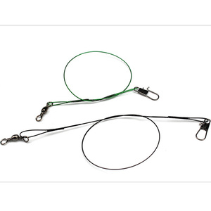 Commercio all'ingrosso 15cm 20cm 25cm 30cm Anti morso in acciaio inox linea di pesca Spinner acciaio filo anteriore Leader con girevole e Snap - Product Image 4