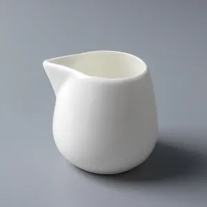 50-150Ml Produsen Panci Susu Porselen Peralatan Makan Restoran Porselen Set Kendi Susu Putih Kendi Teh Keramik Putih
