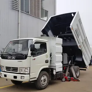 Barato DongFeng 4x2 pequeño alta presión lavar limpio y entrada de raod barredora de camiones