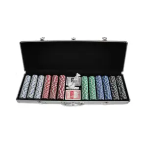 Boîte à jetons <span class=keywords><strong>de</strong></span> <span class=keywords><strong>poker</strong></span> en aluminium, personnalisée, 600 pièces, pour jeux vidéo, <span class=keywords><strong>poker</strong></span>, encas - Product Image 1