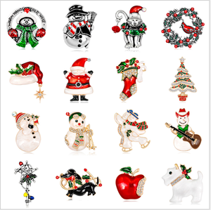Navidad broche <span class=keywords><strong>de</strong></span> diamantes <span class=keywords><strong>de</strong></span> imitación <span class=keywords><strong>de</strong></span> cristal <span class=keywords><strong>de</strong></span> santa <span class=keywords><strong>claus</strong></span> en Reno pin broche - Product Image 2