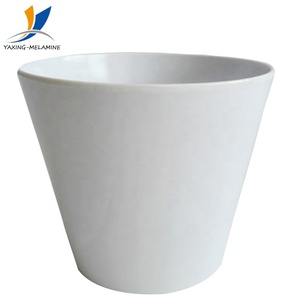 decoraciones de color blanco OEM de macetas de plástico macetas de <span class=keywords><strong>casa</strong></span> y jardín barato melamina macetas de flores al por mayor - Product Image 1