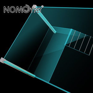 NOMOY PET Wholesale Transparent Glass Aquatic Turtle tank Turtle and Fish Aquarium - Product Image 5