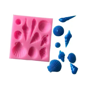 XGY-42 silicone chocolate mold with sea animal shape. silicone sugar lace mold, 3D Fondant Mermaid Tail Silicone Mold