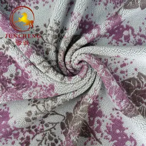 한 쪽 짓 눌린 100% polyester micro customize printed polar 양털 fabric