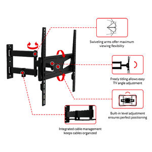 Super economía TV de montaje en pared gran movimiento completo en voladizo de montaje de TV de Max VESA 400x400 capacidad de <span class=keywords><strong>carga</strong></span> 30 KG - Product Image 3