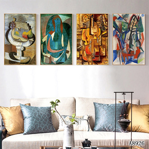 Instruments <span class=keywords><strong>de</strong></span> <span class=keywords><strong>musique</strong></span> <span class=keywords><strong>peinture</strong></span> à l'huile abstraite pour la décoration murale du salon - Product Image 5