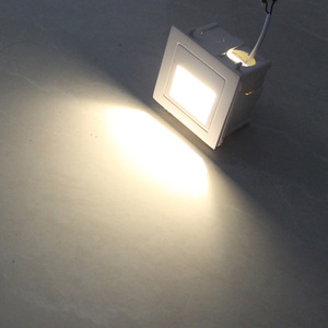 Hot bán 86x86 mét không thấm nước LED bước ánh sáng lõm gắn Nhôm Cơ sở Tường Đèn vuông IP65 3000K màu Polycarbonate - Product Image 3