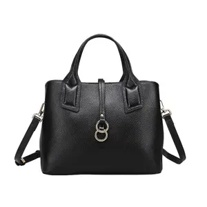 guangdong handbag supplier new arrival european style simplicity handbag high-capacity genuine leather women shoulder bags