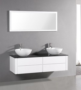 Tocador doble, mueble de baño para colgar en la pared, mueble de baño, - Product Image 5
