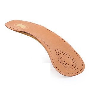 Soletta in Pelle <span class=keywords><strong>per</strong></span> Correzione Piede Piatto 3/4, Cuscinetto Ammortizzante in Spugna di Lattice <span class=keywords><strong>per</strong></span> Fascite Plantare - Product Image 1