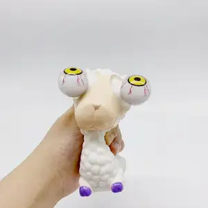 OEM <span class=keywords><strong>Toy</strong></span> Dekompression Kunststoff Auge Pop Out Lama Schaf Squeeze Toys - Product Image 1