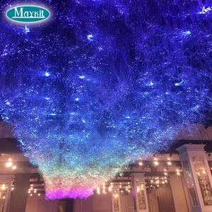 Luminous Cloud Fiber Optic <strong>Ceiling</strong> <strong>Light</strong> with 32W RGBW DMX LED <strong>Light</strong> Source for <strong>Bar</strong> Club Lounge Cloud - Product Image 2