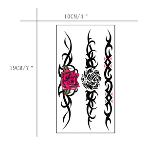 Mode non-toxique fleurs décalque temporaire autocollant de corps de <span class=keywords><strong>tatouage</strong></span> au <span class=keywords><strong>bas</strong></span> <span class=keywords><strong>du</strong></span> <span class=keywords><strong>dos</strong></span> <span class=keywords><strong>pour</strong></span> les femmes - Product Image 3