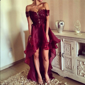 Abiti da ballo da <span class=keywords><strong>donna</strong></span> <span class=keywords><strong>bordeaux</strong></span> con maniche lunghe davanti e dietro - Product Image 2