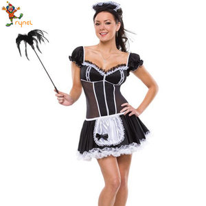 BSWC1079 Vente Chaude Noir Sexy Domestique Française <span class=keywords><strong>Cosplay</strong></span> Costume de <span class=keywords><strong>Cosplay</strong></span> Femmes - Product Image 1