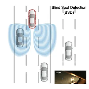 Asistente de conducción de seguridad para coche, sistema de monitoreo de punto ciego BSD de 24GHZ, asistente de cambio de carril