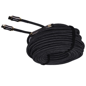 Venta al por mayor premium awm 20276 de alta velocidad tejido de algodón trenzado largo 2,0 V Cable HD para xxx video, etc. - Product Image 4