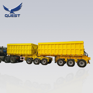 Venta caliente de transporte de carbón <span class=keywords><strong>tren</strong></span> <span class=keywords><strong>B</strong></span> Interlink remolque Dumper remolques hidráulico del remolque del camión de Mongolia - Product Image 4