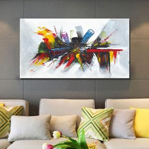 Cuadro Pintura Abstracto Sobre Lienzo Pintado a <span class=keywords><strong>Mano</strong></span> <span class=keywords><strong>de</strong></span> Colorida Arte Moderna Decoración por Hogar S M Marco o Sin Marco - Product Image 3