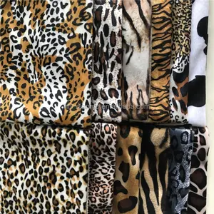 Printed Minky Various Tiger/giraffe/leopard/zebra/cow Design Animal Print Velboa Minky Fabric Paper Print And Screen Print With S Wave