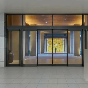 Hot sale in philippines ES200 automatic sliding doors low price with glass pvc wooden panel