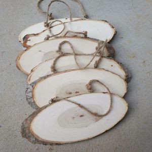 Trang Trí Nội Thất Đảng Trang Trí Thủ Công Mỹ Nghệ Ảnh Tùy Chỉnh In Poplar Đồng Bằng Lớn Hình Bầu Dục Gỗ Tự Nhiên Gỗ Cây Log Lát - Product Image 2