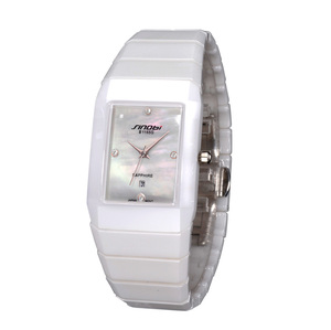 Sinobi marchio di moda coppia di lusso orologio in ceramica vetro zaffiro quadrante quadrato amante orologio da uomo e da <span class=keywords><strong>donna</strong></span> orologio da polso coppia - Product Image 2