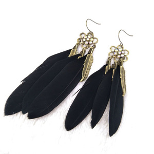 Envío <span class=keywords><strong>gratuito</strong></span> pendiente de moda flor largo de la hoja de cuentas de borla, pendientes para las mujeres chica regalo - Product Image 1
